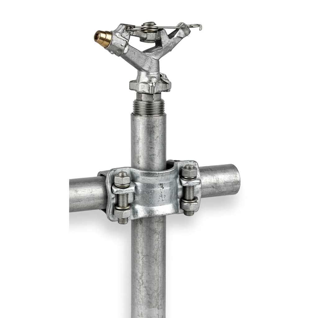 GI riser + sprinkler saddle
